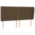 Cama box spring con colchón tela marrón oscuro 180x200