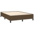Cama box spring con colchón tela marrón oscuro 140x200
