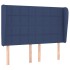 Cama box spring con colchón tela azul 140x200