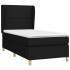 Cama box spring con colchón tela negro 100x200