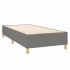 Cama box spring con colchón tela gris oscuro 80x200