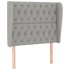 Cama box spring con colchón tela gris claro 90x200