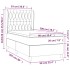 Cama box spring con colchón tela gris claro 90x200