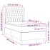 Cama box spring con colchón tela marrón oscuro 100x200