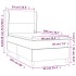 Cama box spring con colchón cuero sintético capuchino 90x200