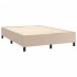 Cama box spring con colchón cuero sintético capuchino