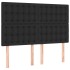 Cama box spring con colchón cuero sintético negro
