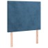 Cama box spring con colchón terciopelo azul oscuro 90x190