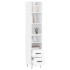 Aparador alto madera contrachapada blanco brillo 34,5x34x180