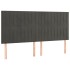 Cama box spring con colchón terciopelo gris oscuro 160x200