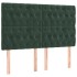 Cama box spring con colchón terciopelo verde oscuro 140x200