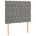 Cama box spring con colchón terciopelo gris claro 100x200