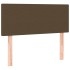 Cama box spring con colchón tela marrón oscuro 80x200