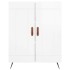 Aparador alto madera contrachapada blanco brillo 69,5x34x180