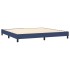 Cama box spring con colchón tela azul 200x200