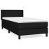 Cama box spring con colchón tela negro 100x200