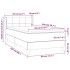 Cama box spring con colchón tela color crema 80x200