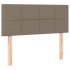 Cama box spring con colchón tela gris taupe 100x200