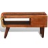 Mesa de centro con borde curvado 1 cajón madera