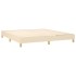 Cama box spring con colchón tela color crema 160x200