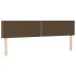Cama box spring con colchón tela marrón oscuro 180x200