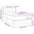 Cama box spring con colchón tela gris oscuro 100x200