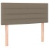 Cama box spring con colchón tela gris taupe 90x190