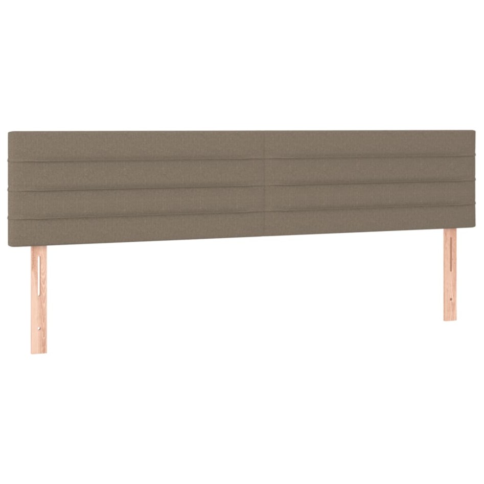 Cama box spring con colchón tela gris taupe 200x200