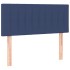 Cama box spring con colchón tela azul 90x200