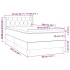 Cama box spring con colchón tela gris oscuro 80x200