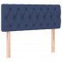 Cama box spring con colchón tela azul 90x190