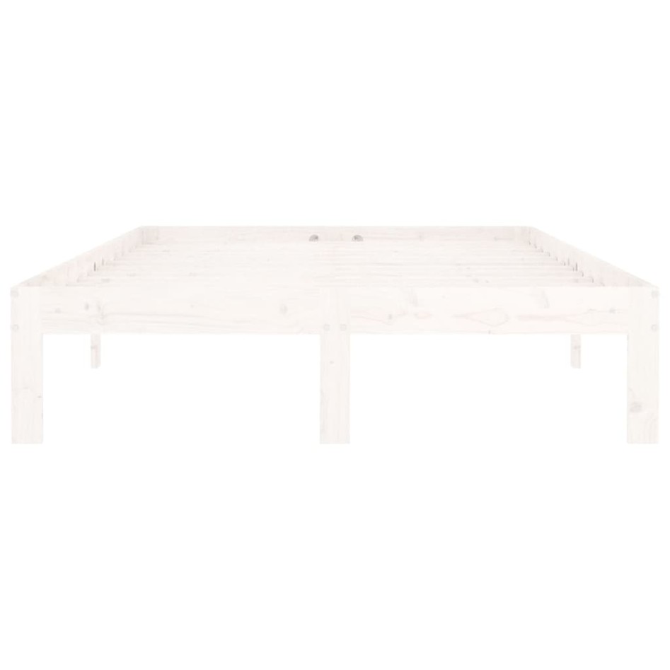 Estructura de cama madera maciza de pino blanco 120x200