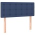 Cama box spring con colchón tela azul 100x200