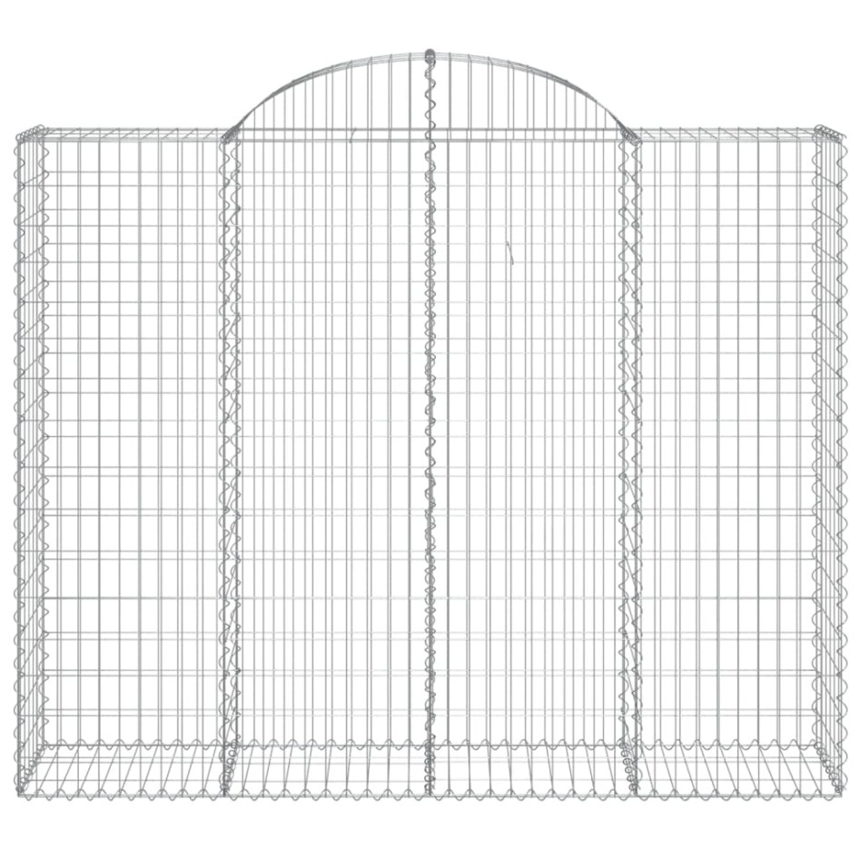 Cestas de gaviones 2 uds forma de arco hierro 200x50x160/180