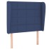 Cama box spring con colchón tela azul 90x190