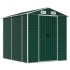 Cobertizo de jardín acero galvanizado verde 191x215x198