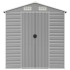 Cobertizo de jardín acero galvanizado gris claro 191x385x198