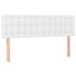Cama box spring con colchón cuero sintético blanco 140x190