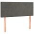 Cama box spring con colchón terciopelo gris oscuro 100x200