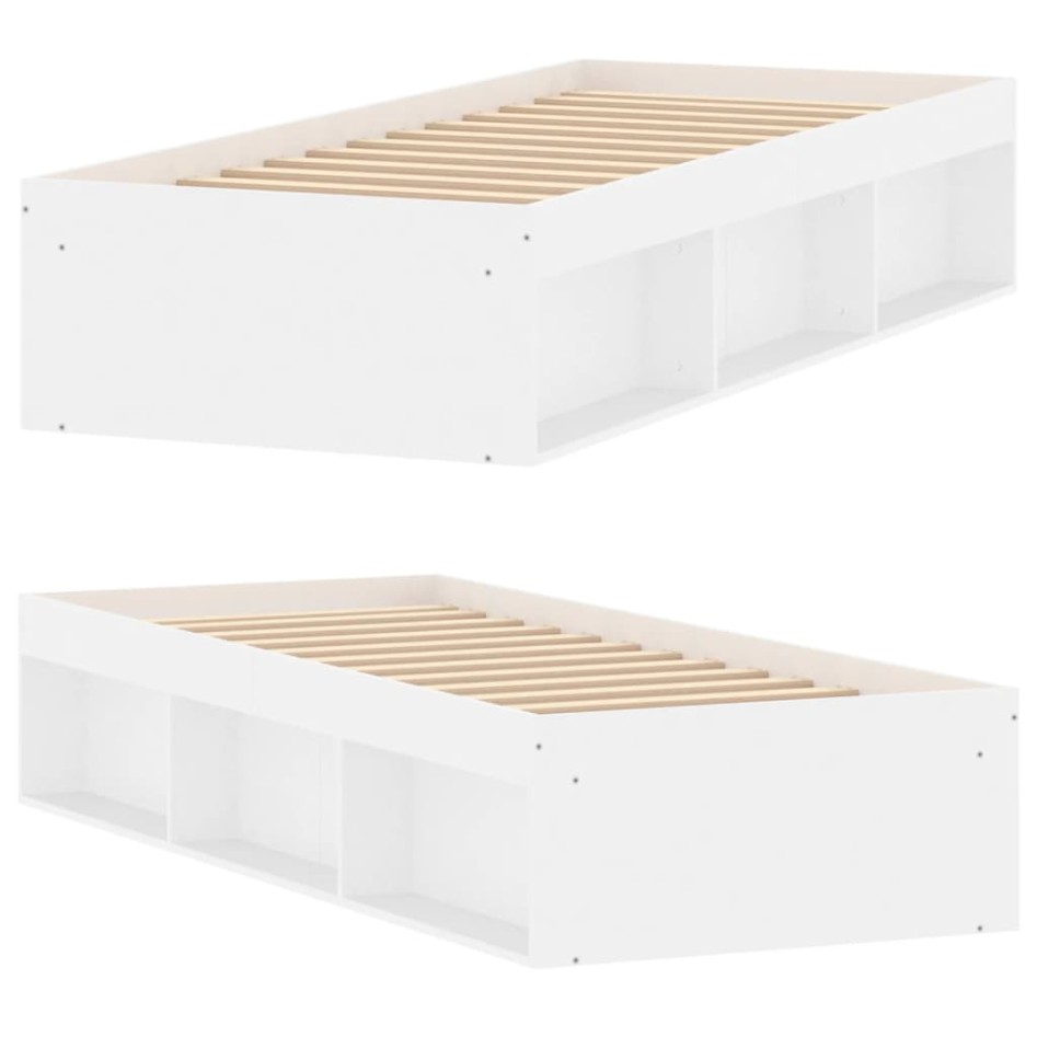 Estructura de cama blanca 75x190