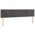 Cama box spring con colchón terciopelo gris oscuro 200x200
