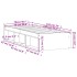 Estructura de cama blanca 75x190