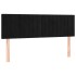 Cama box spring con colchón terciopelo negro 140x200