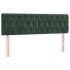 Cama box spring con colchón terciopelo verde oscuro 140x190