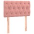 Cama box spring con colchón terciopelo rosa 80x200