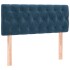 Cama box spring con colchón terciopelo azul oscuro 100x200