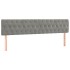 Cama box spring con colchón terciopelo gris claro 200x200