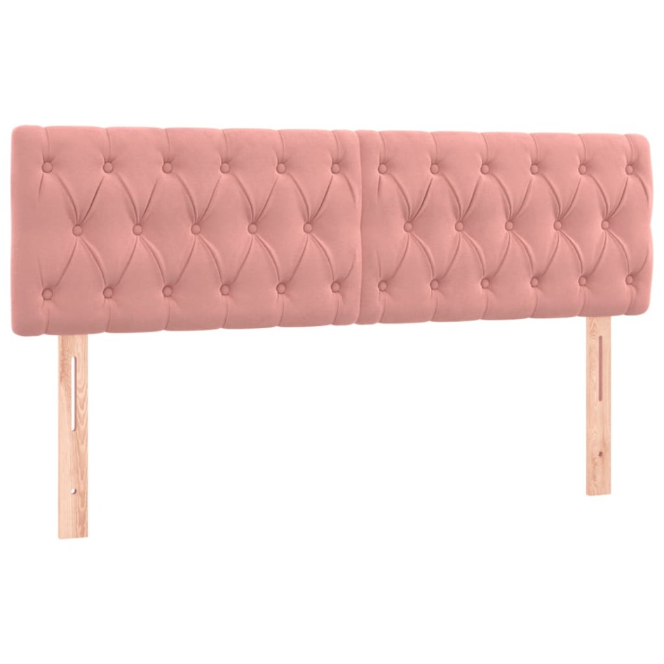 Cama box spring con colchón terciopelo rosa 160x200