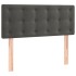 Cama box spring con colchón terciopelo gris oscuro 90x200