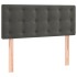 Cama box spring con colchón terciopelo gris oscuro 100x200